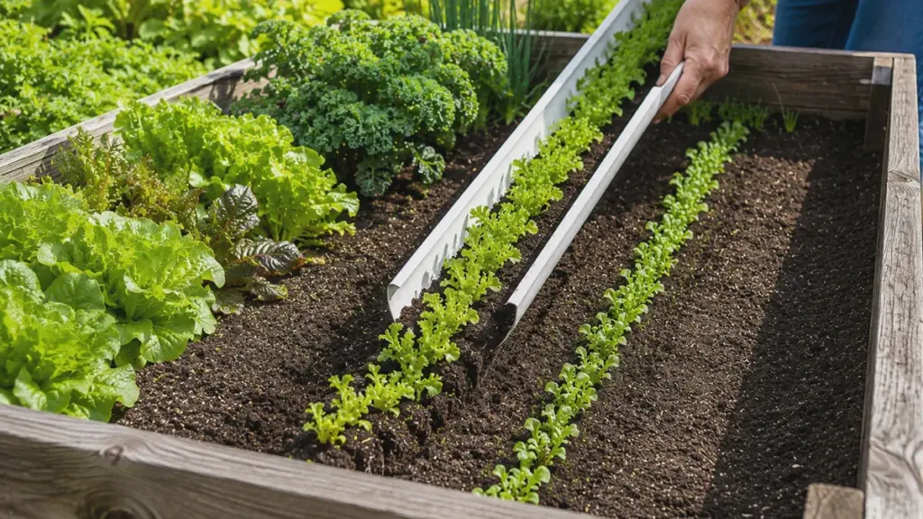 Lege plek in het bed na de oogst? Deze tuinhack met dakgoot is dé oplossing voor snel nabeplanten!