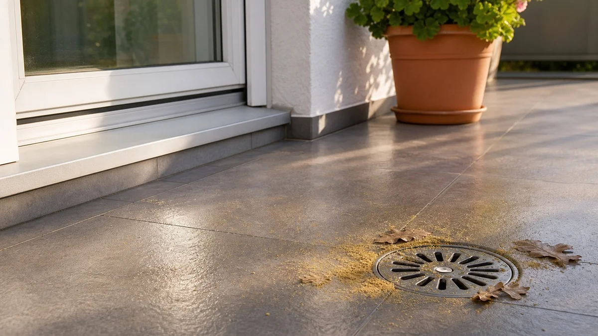 Balkon-drainagecheck in 10 minuten: 5 kritieke plekken vóór de volgende stortbui